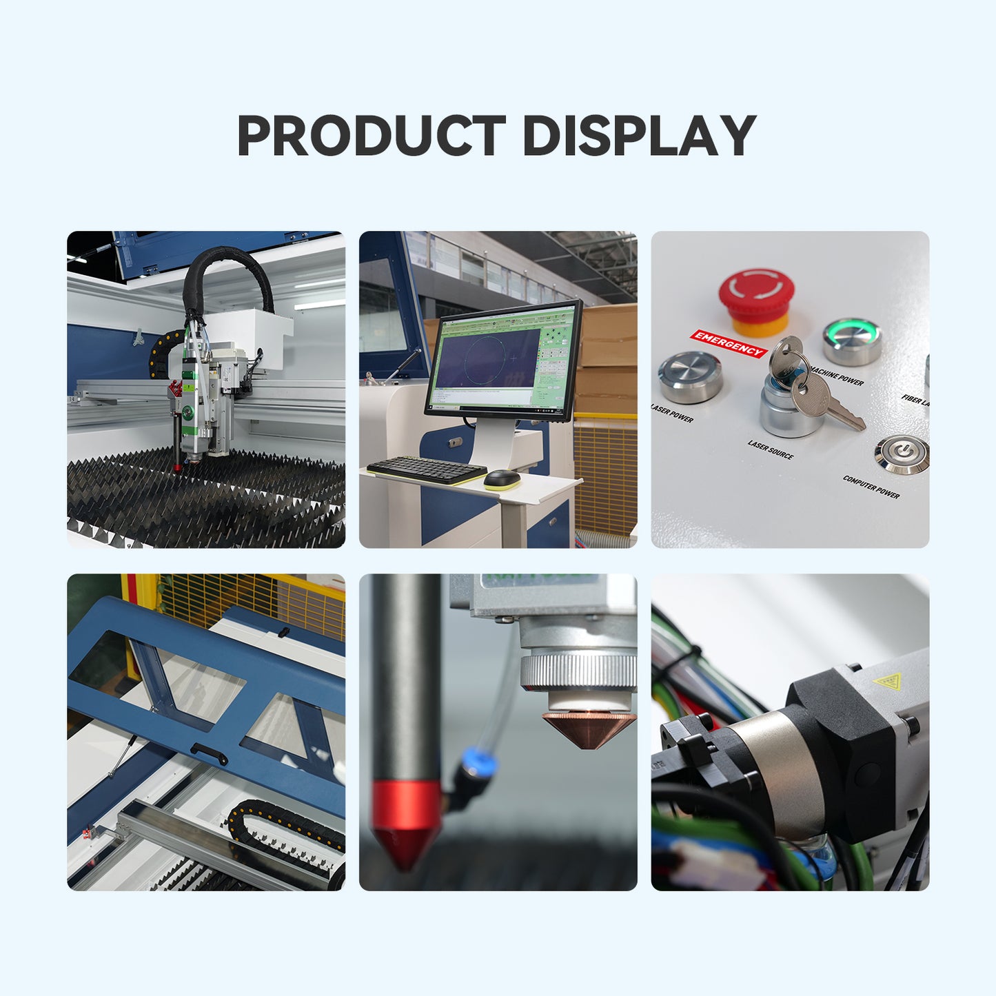ZAC 1500W MAX Fiber Laser & 130W 150W 180W Co2 Integrated Cutting Machine 1300×900mm(51.2×35.4inch) Working Area Metal Non-metal Cutter