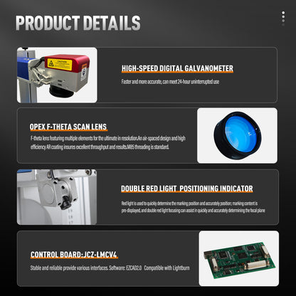 ZAC 300W GZ Laser Mopa Desktop Fiber Laser Engraver Laser Marking Machine for Metal Platic Gold Jewelry