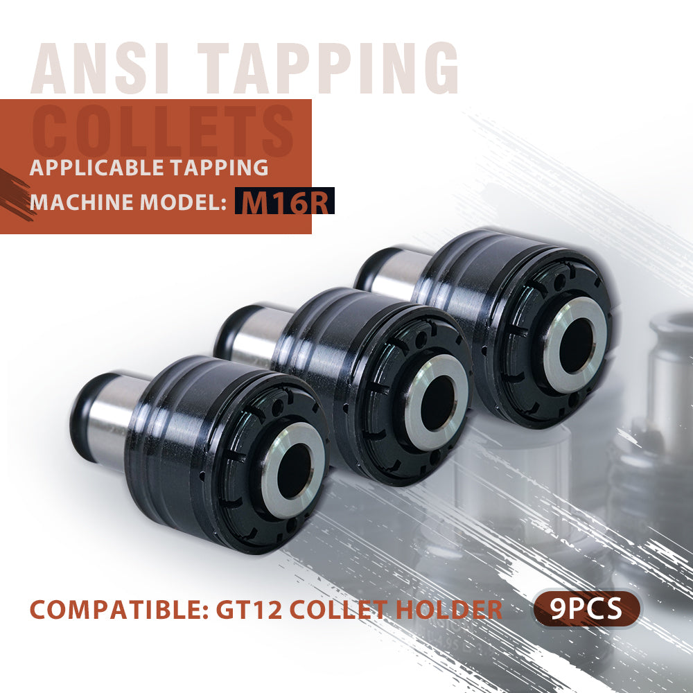 ZAC US Stock GT12 ANSI DIN ISO JIS Tapping Collets Torque Collet Apply for M16R Electric Tapping Machine