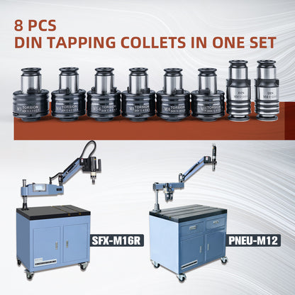 ZAC US Stock GT12 ANSI DIN ISO JIS Tapping Collets Torque Collet Apply for M16R Electric Tapping Machine