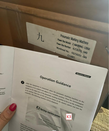 Machine de marquage pneumatique ZAC 100W avec zone de marquage 4.7x2 pouces écran tactile 7 pouces pour lettres métalliques numéros VIN plaques signalétiques