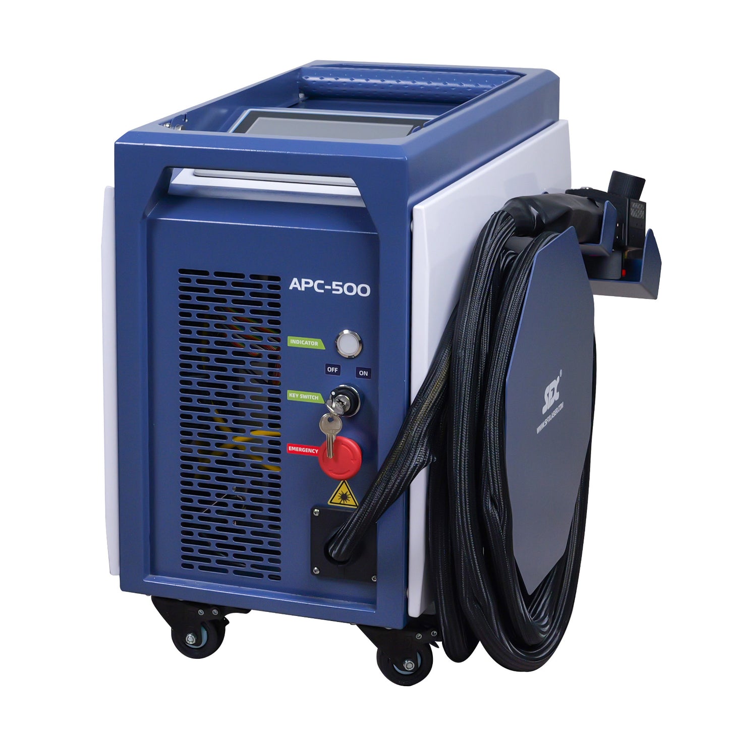 ZAC 300W 500W P-Series Laser Cleaning Machine 110-220V Air-cooled Pulsed Laser Rust Removal for Wood Metal Rust Graffiti Painting Coating