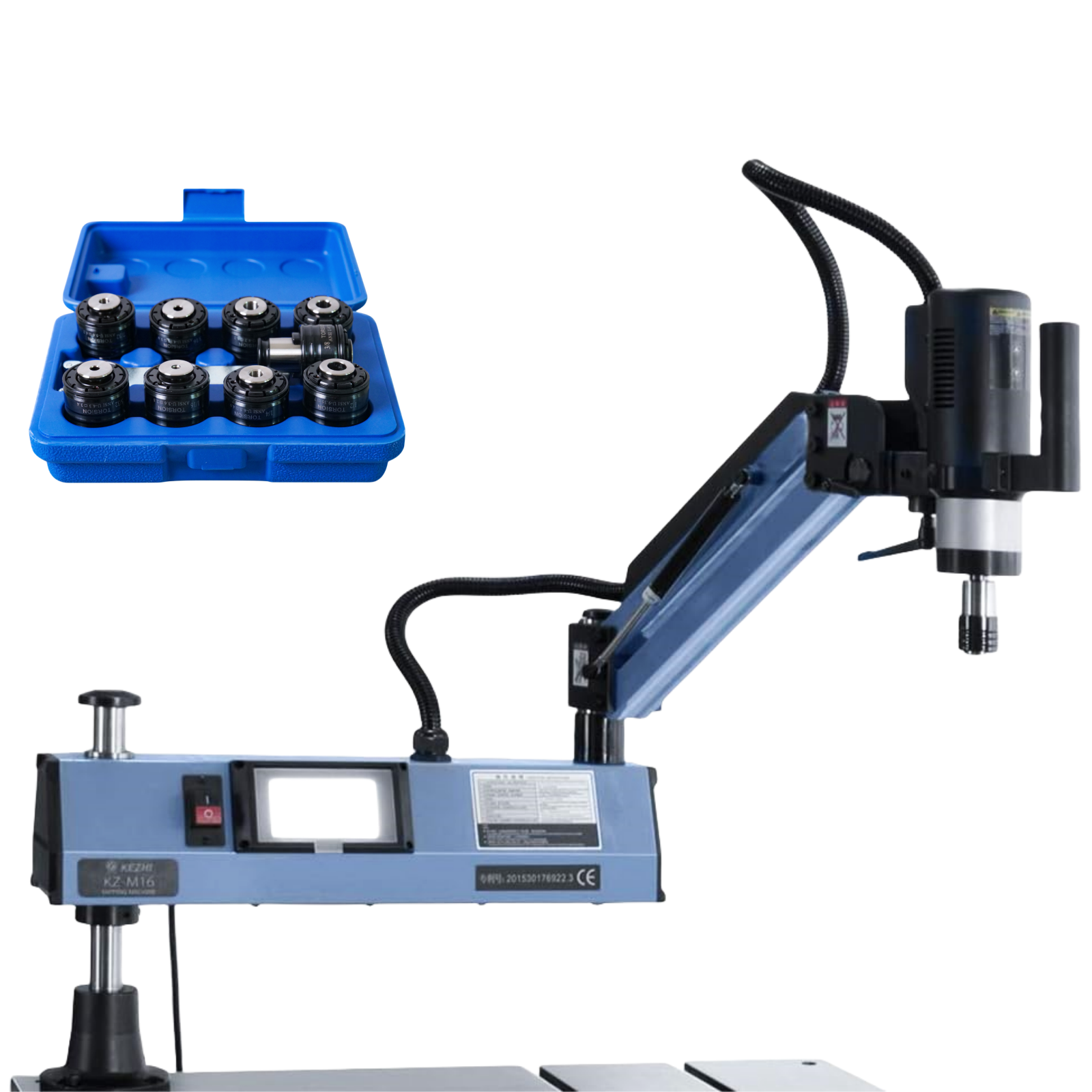 ZAC US Stock M3-M16 Electric Tapping Machine 360 Degree Tapping Arm 9P ...
