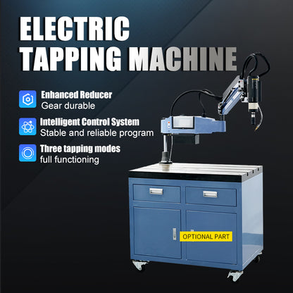 ZAC M3-M16 Electric Tapping Machine 360 Degree Tapping Arm 9PCS ANSI Collets Included