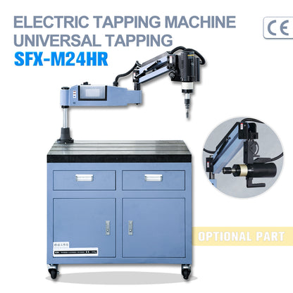 ZAC M4-M20 Electric Tapping Machine Tapping Arm 550RPM High Speed 10 Pcs Tap Collets Included