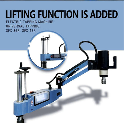 ZAC M6-M36 Electric Tapping Machine Universal 360 Degree Tapping Arm 14 Pcs Tap Collets Included