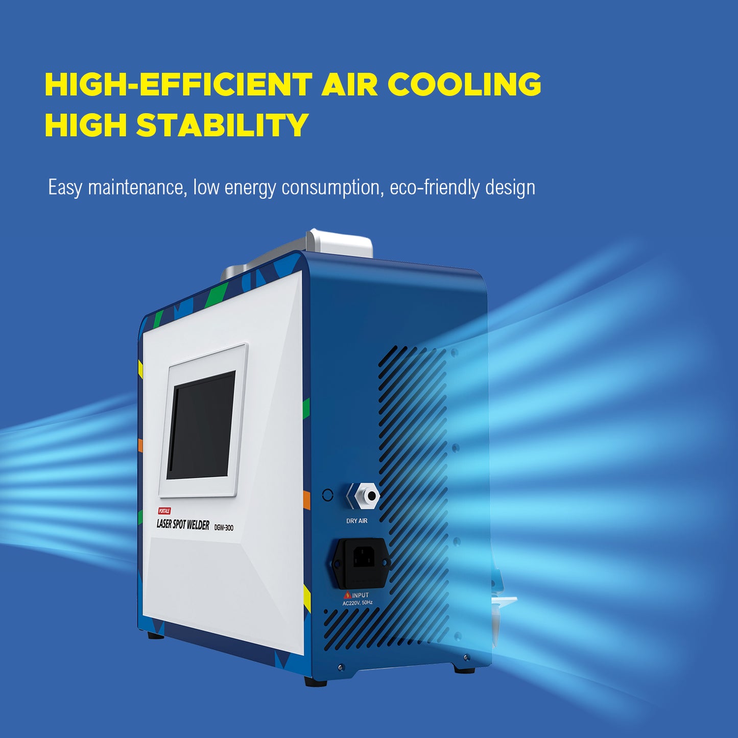 ZAC Portable Laser Spot Welder 300W Handheld Air-Cooled Welding Machine 0.1–1.5mm Ultra Thin Sheet Welder