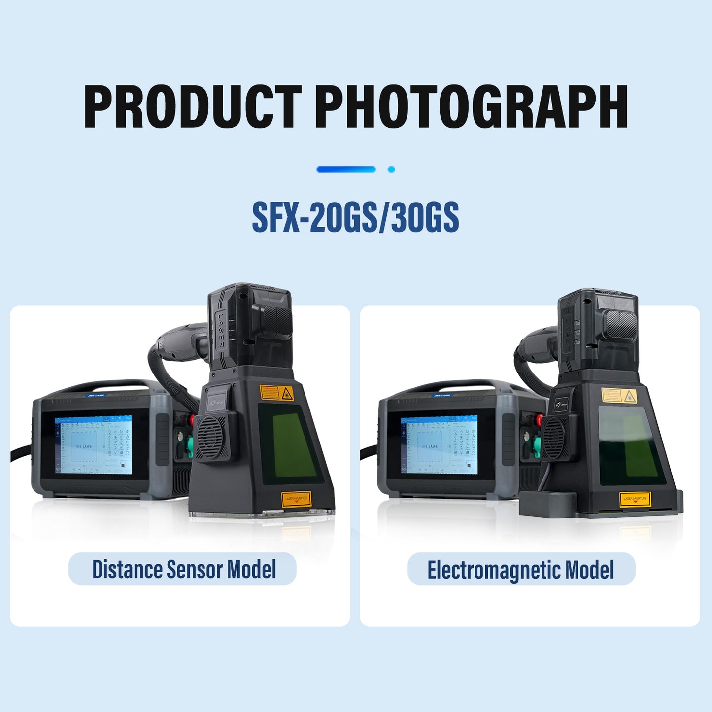 ZAC 20W 30W 50W PRO Fiber Engraver Handheld Marker Portable Laser Marking Machine with 100 * 100mm Field Lens Dual Power Supply