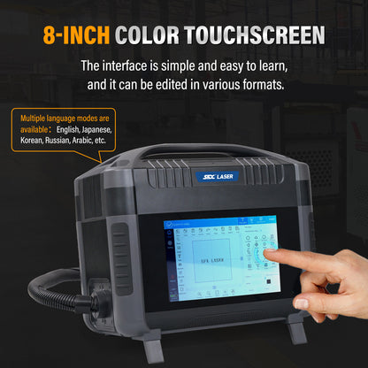 ZAC 20W 30W 50W PRO Fiber Engraver Handheld Marker Portable Laser Marking Machine with 100 * 100mm Field Lens Dual Power Supply