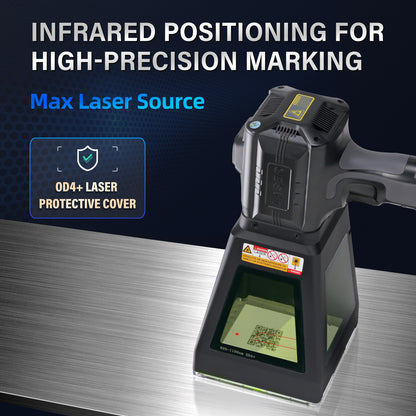 ZAC 20W 30W 50W PRO Fiber Engraver Handheld Marker Portable Laser Marking Machine with 100 * 100mm Field Lens Dual Power Supply