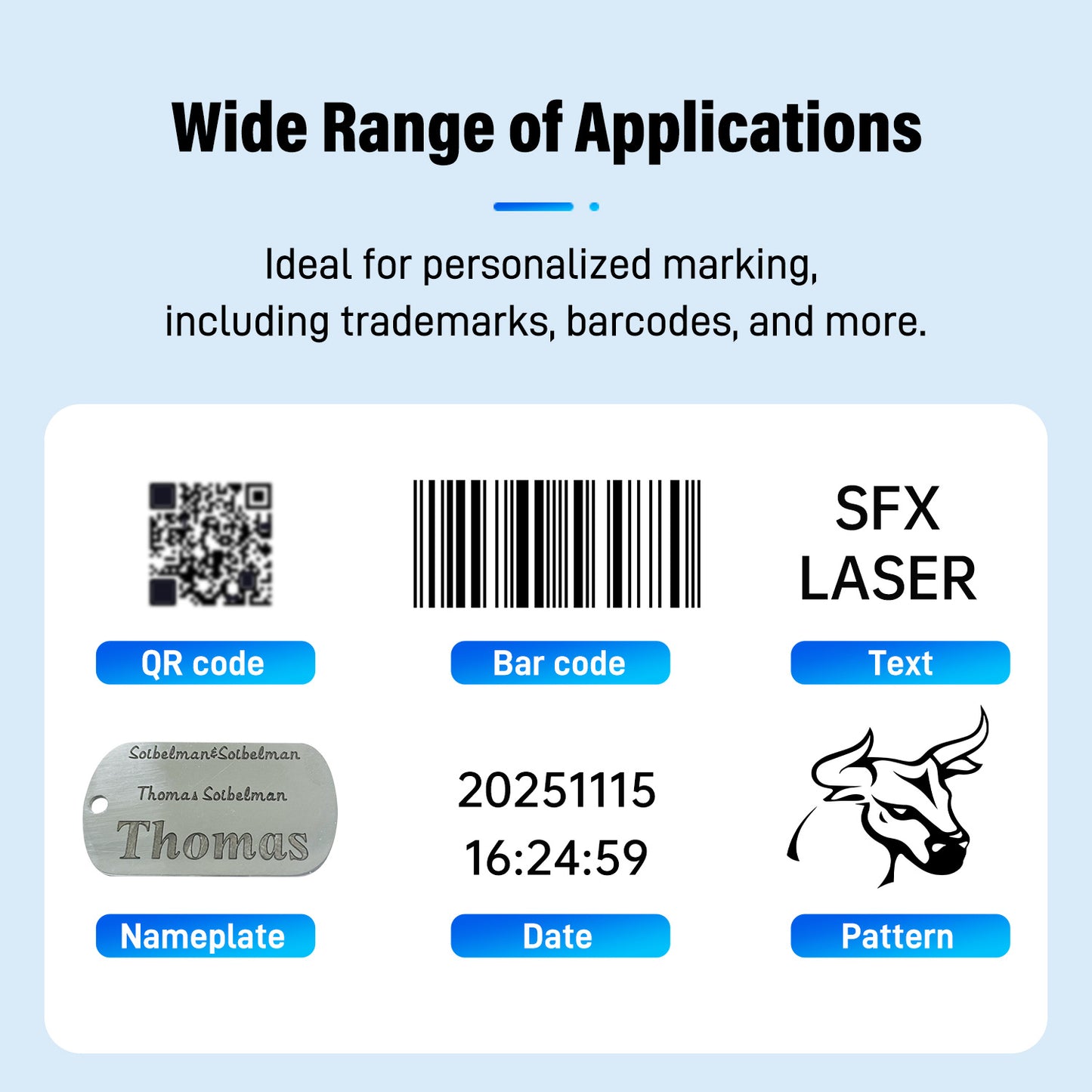 ZAC 20W 30W 50W PRO Fiber Engraver Handheld Marker Portable Laser Marking Machine with 100 * 100mm Field Lens Dual Power Supply