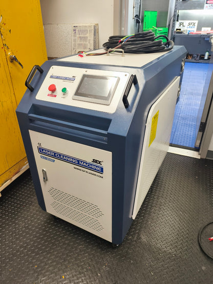 Used ZAC 3000W Laser Cleaning Machine 10mm-400mm Wide Scan Width Laser Cleaner for Metal Rust Coating Painting