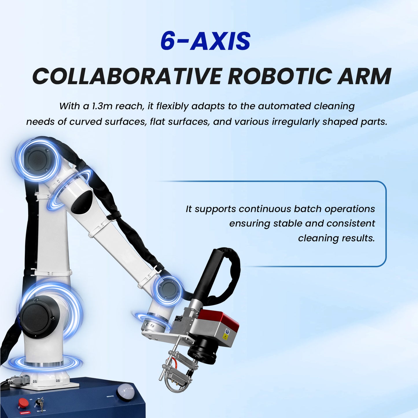 ZAC Robotic Laser Cleaning Machine 6-Axis Automatic Laser Rust Paint Remover for Heavy Castings Rail Transit Components Rubber Injection Molds
