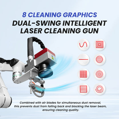 ZAC Robotic Laser Cleaning Machine 6-Axis Automatic Laser Rust Paint Remover for Heavy Castings Rail Transit Components Rubber Injection Molds
