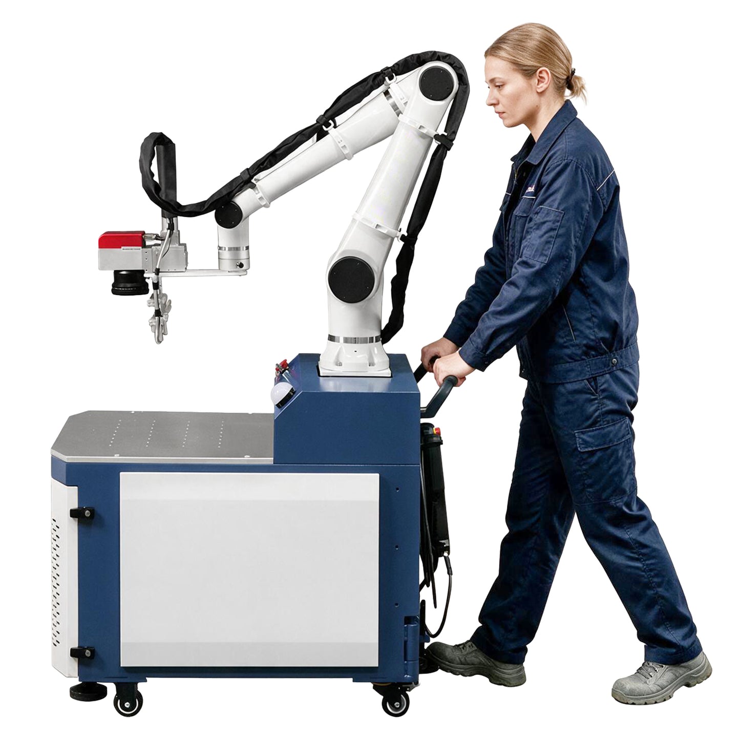 ZAC Robotic Laser Cleaning Machine 6-Axis Automatic Laser Rust Paint Remover for Heavy Castings Rail Transit Components Rubber Injection Molds
