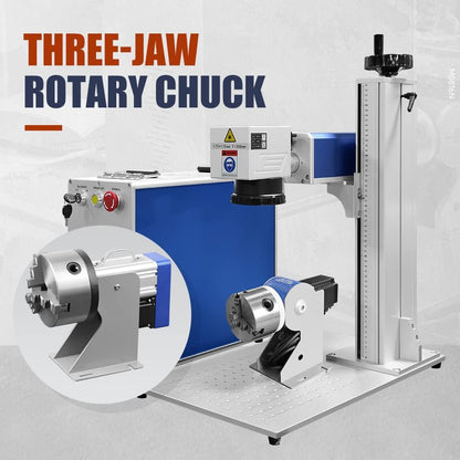 Axe rotatif ZAC pour graveur laser à fibre D80/D100/D125 mandrin rotatif à trois mâchoires