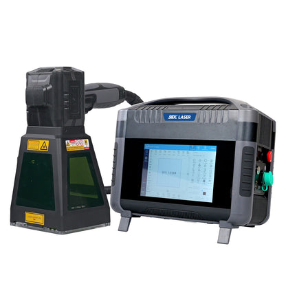 ZAC 20W 30W 50W PRO Fiber Engraver Handheld Marker Portable Laser Marking Machine with 100 * 100mm Field Lens Dual Power Supply