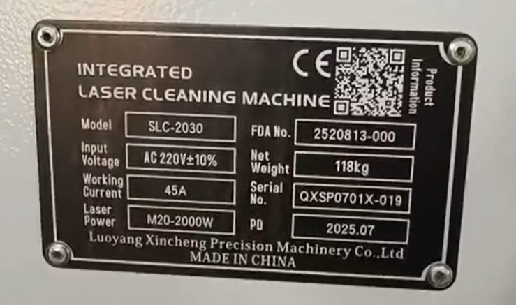 USA-ZAC 2000W 3000W Laser Cleaning Machine 250mm-400mm Wide Scan Width Laser Cleaner for Metal Rust Coating Painting（90% New）