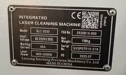 USA-ZAC 2000W 3000W Laser Cleaning Machine 250mm-400mm Wide Scan Width Laser Cleaner for Metal Rust Coating Painting（90% New）