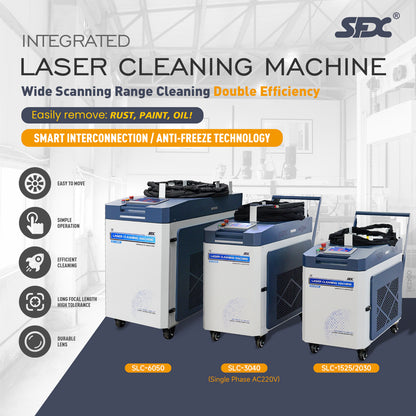 ZAC 1500W 2000W 3000W 6000W Laser Cleaning Machine 250mm-500mm Wide Scan Width Laser Cleaner for Metal Rust Coating Painting