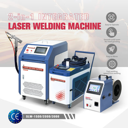 ZAC MAX 2 in 1 Handheld Portable Fiber Laser Welder 1500W/2000W/3000W Laser Welding Machine with Auto Wire Feeder