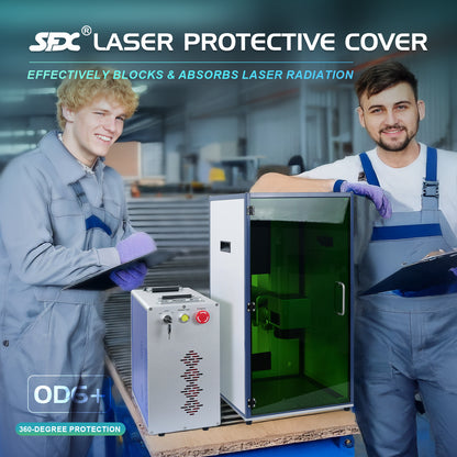 ZAC Safety Enclosure Protective Cover Compatible with Fiber Laser Marking Machine Laser Radiation Shield  Eye Protective Shield Cover
