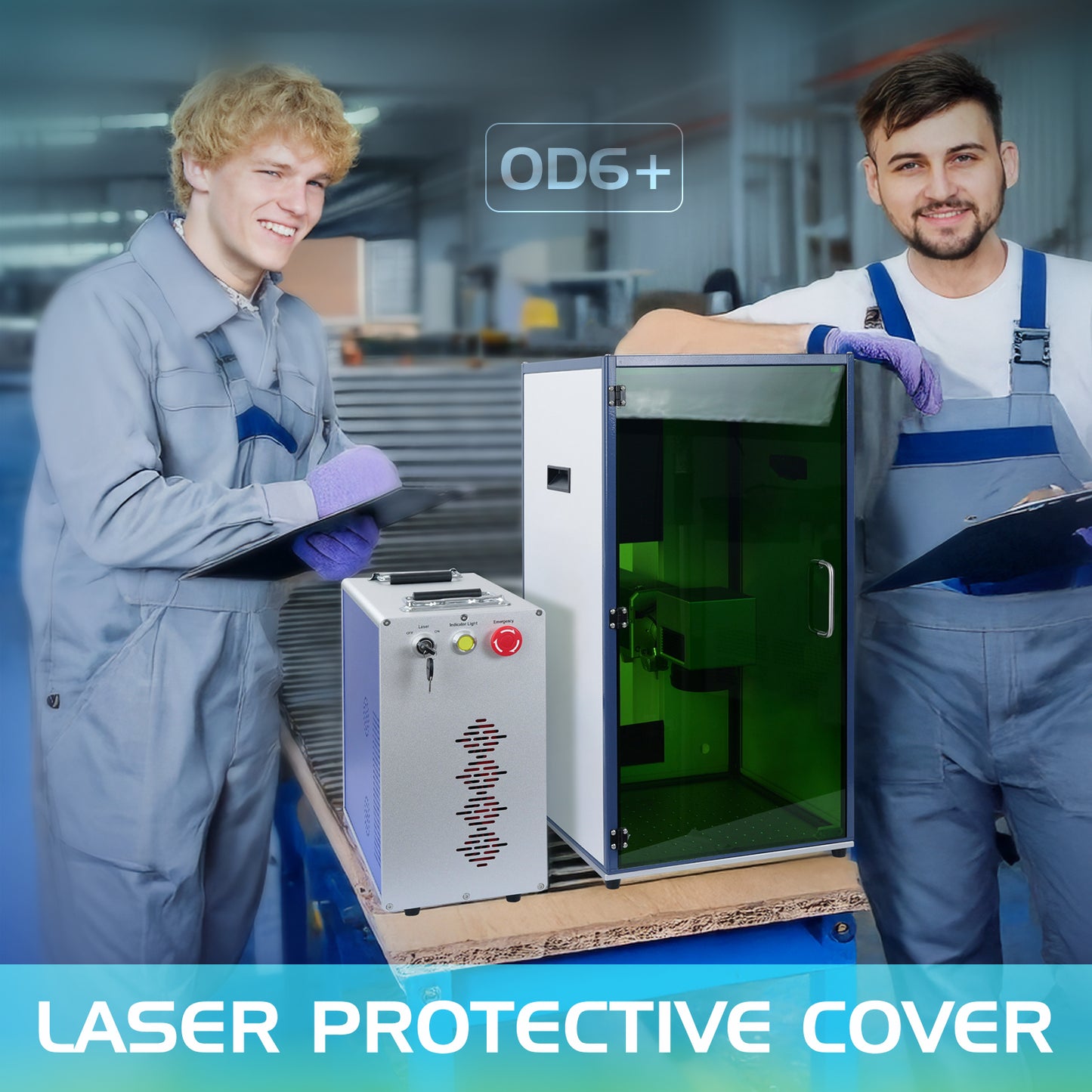 ZAC Safety Enclosure Protective Cover Compatible with Fiber Laser Marking Machine Laser Radiation Shield  Eye Protective Shield Cover