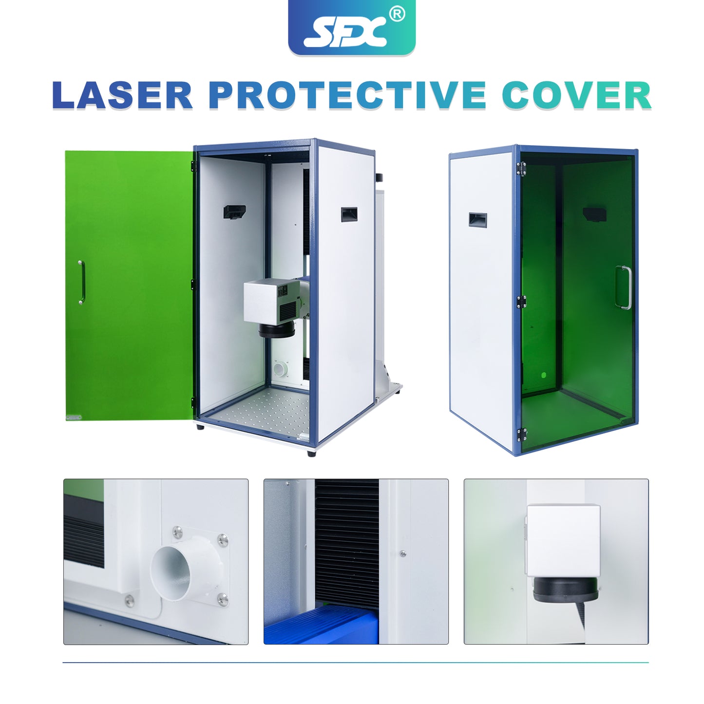 ZAC Safety Enclosure Protective Cover Compatible with Fiber Laser Marking Machine Laser Radiation Shield  Eye Protective Shield Cover