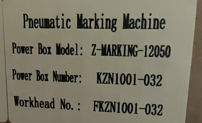 Machine de marquage pneumatique ZAC 100W avec zone de marquage 4.7x2 pouces écran tactile 7 pouces pour lettres métalliques numéros VIN plaques signalétiques
