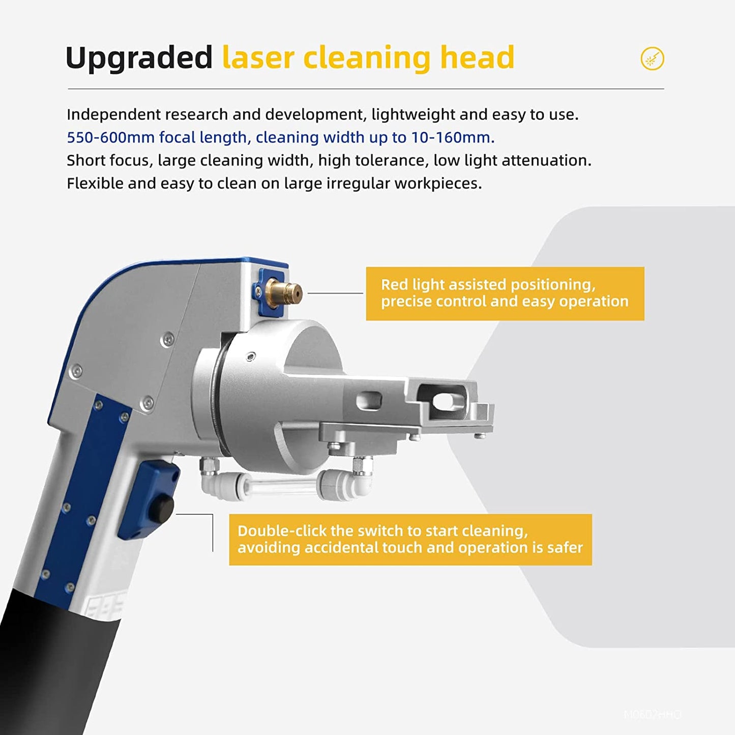 USA-ZAC JPT Handheld Laser Rust Removal 2000W Laser Cleaner for Oil Paint Graffiti Mold (Used)