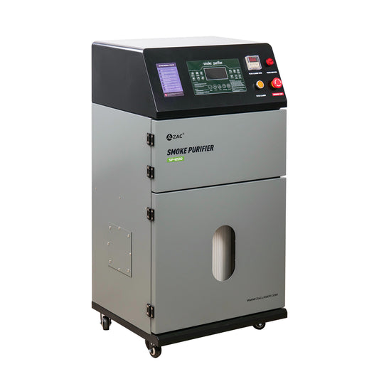 ZAC Smoke Purifier 1200W Laser Solder Fume Extractor Automatic Pulse Jet Cleaning  Smoke Absorber for Laser Marker Engraver Cutter Welder