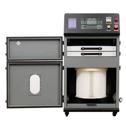 ZAC Smoke Purifier 1200W Laser Solder Fume Extractor Automatic Pulse Jet Cleaning  Smoke Absorber for Laser Marker Engraver Cutter Welder
