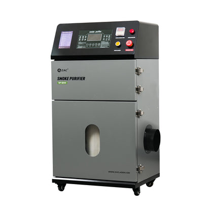 ZAC Smoke Purifier 1200W Laser Solder Fume Extractor Automatic Pulse Jet Cleaning  Smoke Absorber for Laser Marker Engraver Cutter Welder