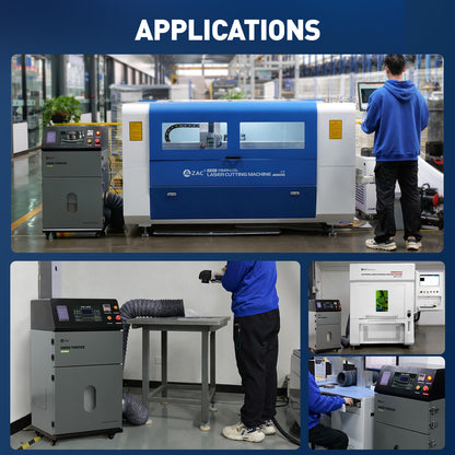 ZAC Smoke Purifier 1200W Laser Solder Fume Extractor Automatic Pulse Jet Cleaning  Smoke Absorber for Laser Marker Engraver Cutter Welder