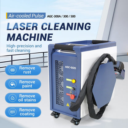 ZAC 300W 500W Laser Cleaning Machine 110-220V Air-cooled Pulsed Lasaer Rust Removal for Metal Rust Oil Graffiti Painting Coating