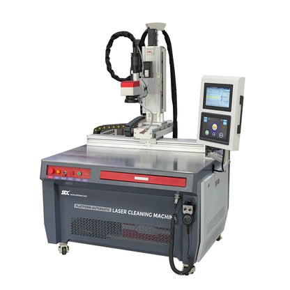 ZAC 200W 300W 500W Automatic Pulsed Laser Cleaning Machine Platform Laser Rust Removal for Paint Oil Plating Curved Surface