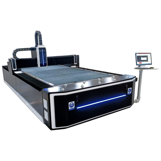 ZAC Faserlaserschneider MAX 1000 W/1500 W/2000 W Metall-Laserschneidemaschine, 1300 x 2500 mm (51,2 x 98,4 Zoll) Arbeitsbereich