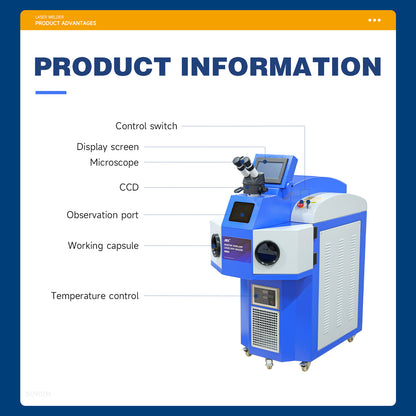 ZAC Schmuck-Laserschweißgerät, 200 W, Laserschweißgerät für Schmuck mit CCD für Schmuckreparaturen, 24 Karat Gold, Silber, Platin