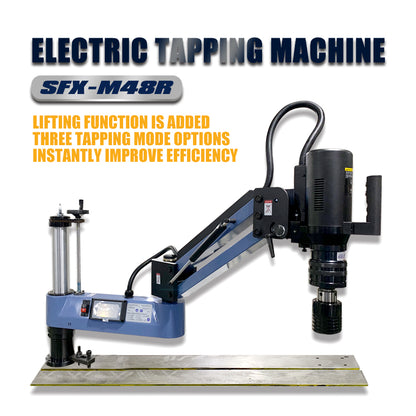 ZAC M12-M48 Electric Tapping Machine Universal 360 Degree Tapping Arm 12 Pcs Tap Collets Included