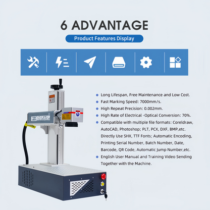 Graveur Laser à Fiber ZAC, Machine de marquage Laser MAX, Machine de gravure Portable pour tous les matériaux métalliques et non métalliques