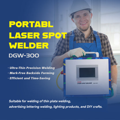 ZAC Portable Laser Spot Welder 300W Handheld Air-Cooled Welding Machine 0.1–1.5mm Ultra Thin Sheet Welder