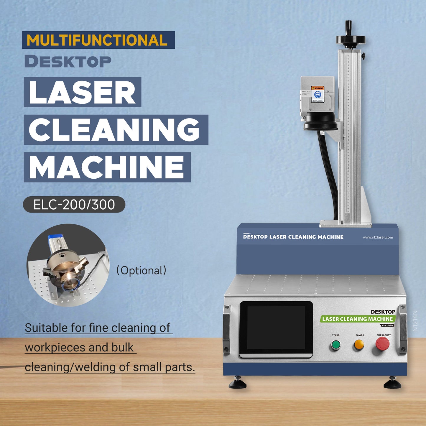 ZAC 200W Desktop Laser Rostentfernung Massenreinigung Schweißen für Öl Rost Lackbeschichtung