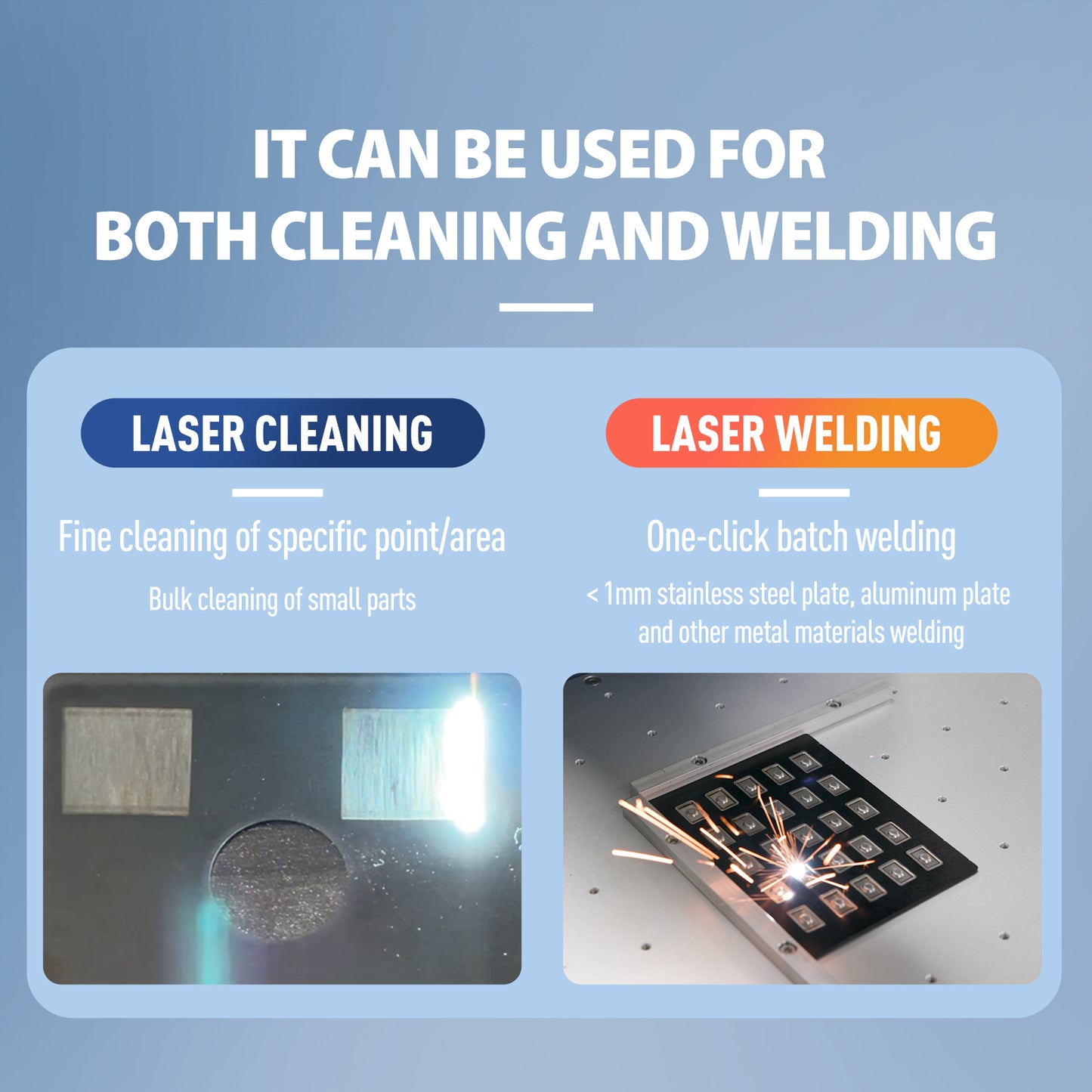 ZAC 200 W Desktop Laser Rust Removal Bulk Cleaning Welding for Oil Rust Paint Coating