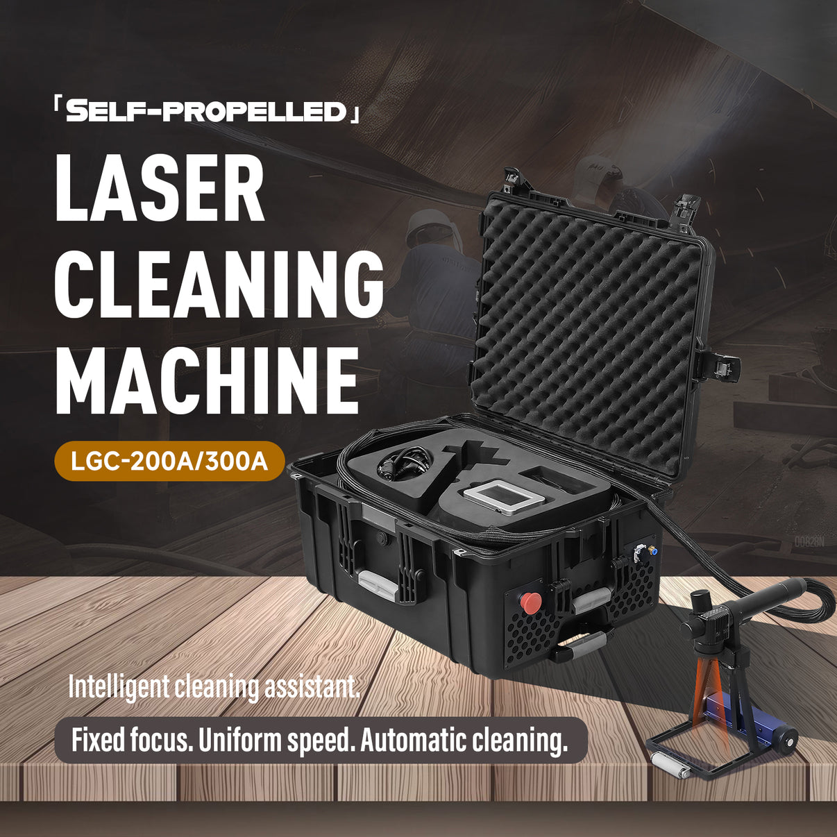 Zac 200w Pulsed Laser Cleaning Machine 110v 240v Self Propelled Laser Zac Laser