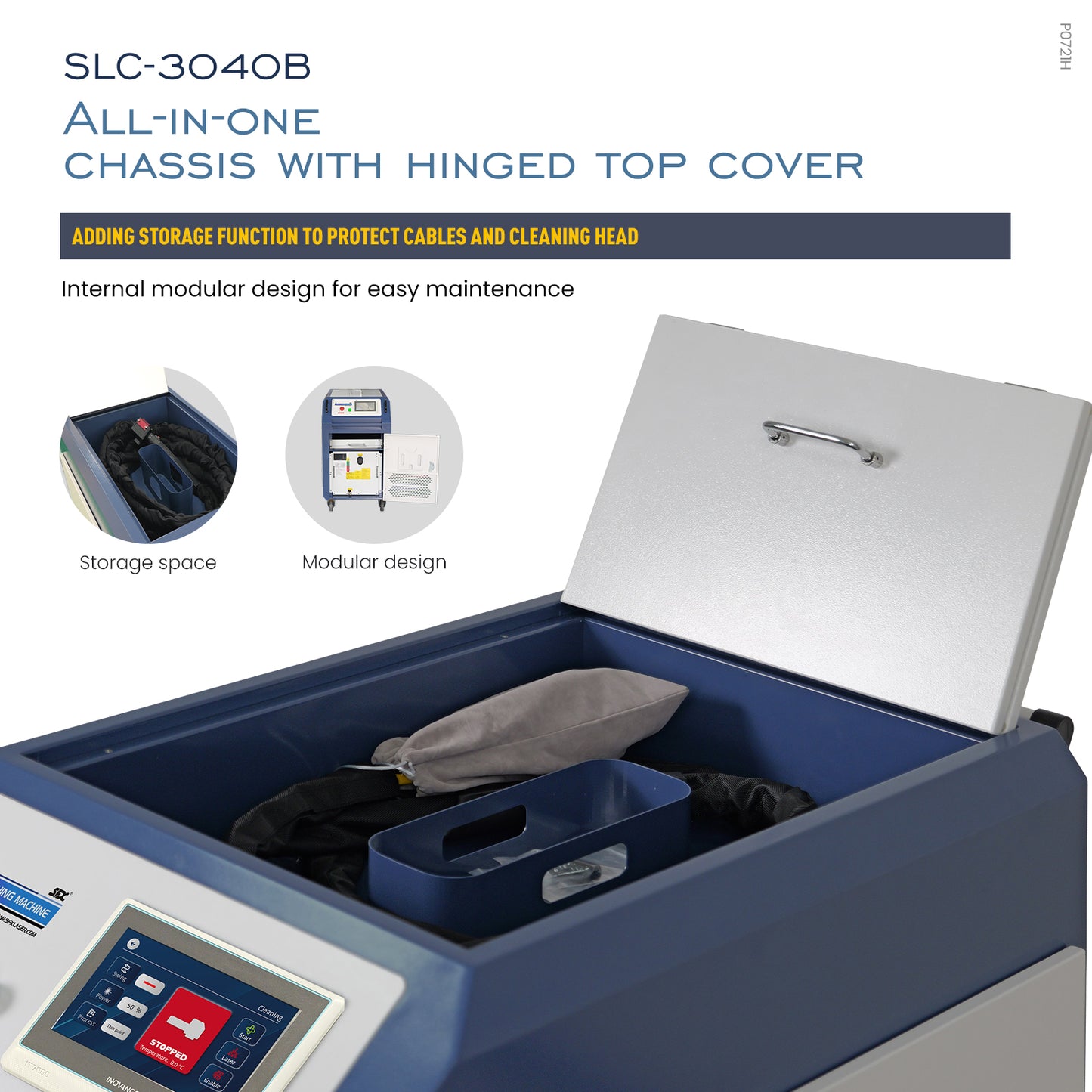 ZAC 2000W 3000W Laser Cleaning Machine 250mm-400mm Wide Scan Width Laser Cleaner for Metal Rust Coating Painting (Double Wobble)