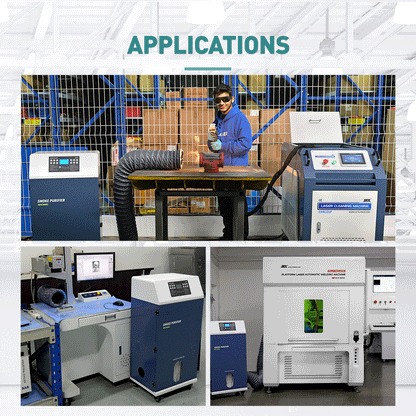 ZAC Smoke Purifier 700W Laser Fume Extractor Solder Smoke Absorber for Laser Marking Engraving Cutting Welding Machine