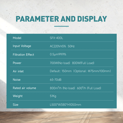 ZAC Smoke Purifier 700W Laser Fume Extractor Solder Smoke Absorber for Laser Marking Engraving Cutting Welding Machine