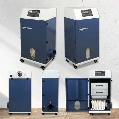 ZAC Smoke Purifier 700W Laser Fume Extractor Solder Smoke Absorber for Laser Marking Engraving Cutting Welding Machine