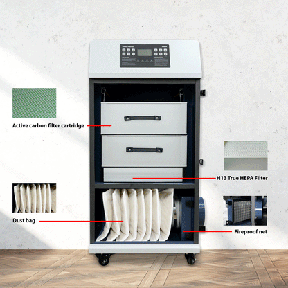 ZAC Smoke Purifier 700W Laser Fume Extractor Solder Smoke Absorber for Laser Marking Engraving Cutting Welding Machine